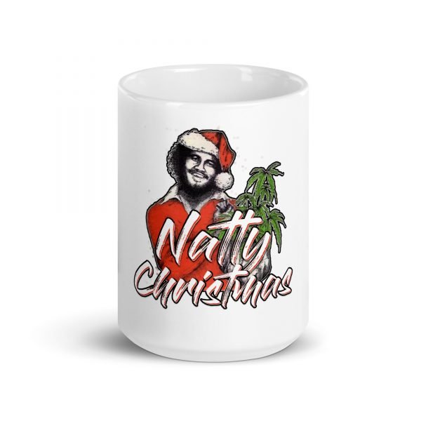 Natty Christmas White Glossy Mug - Image 6