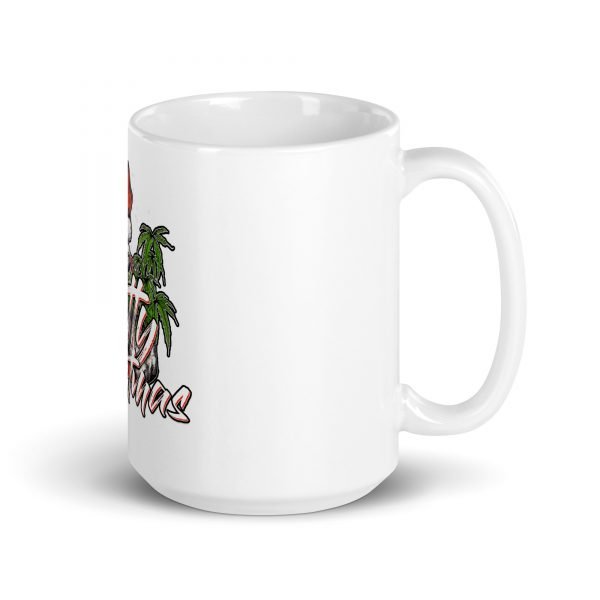 Natty Christmas White Glossy Mug - Image 4